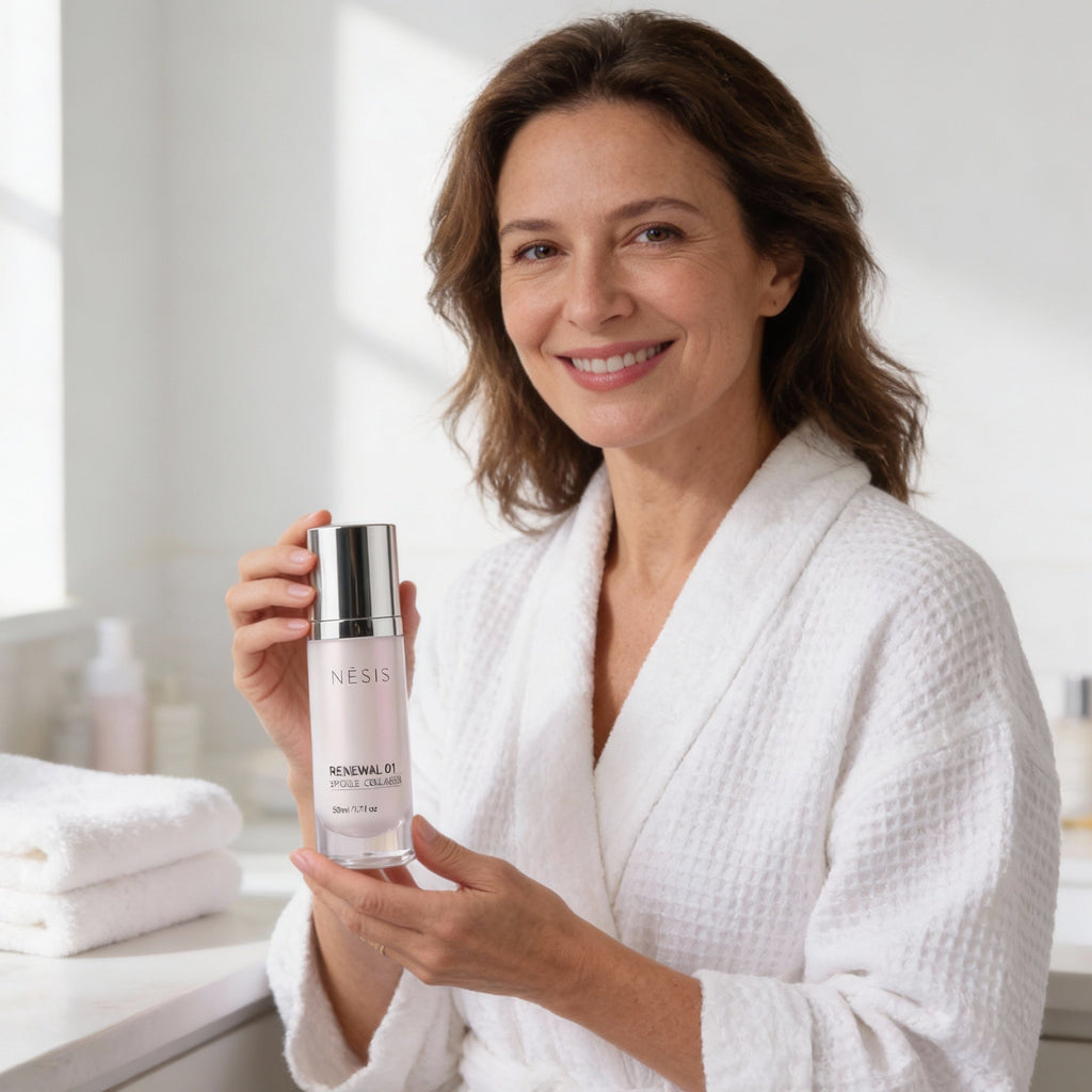 Woman Holding Bottle